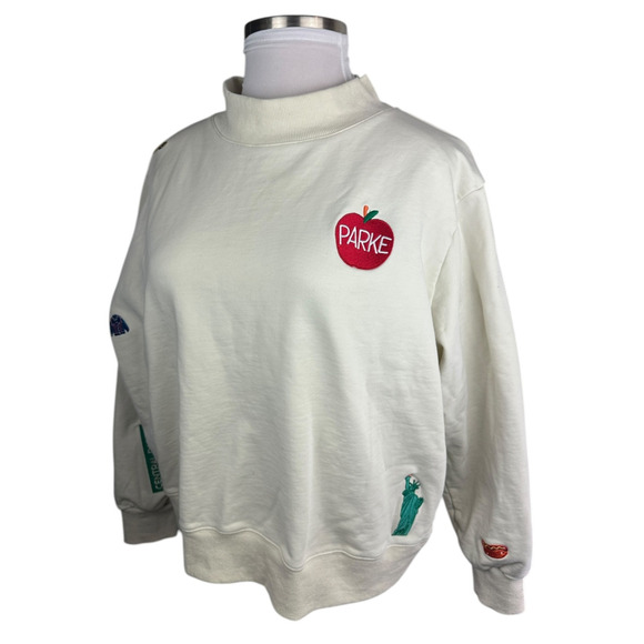 Parke Limited Edition NYC Pop-Up Patch Sweatshirt Embroidered Central Parke L/XL - Picture 12 of 14